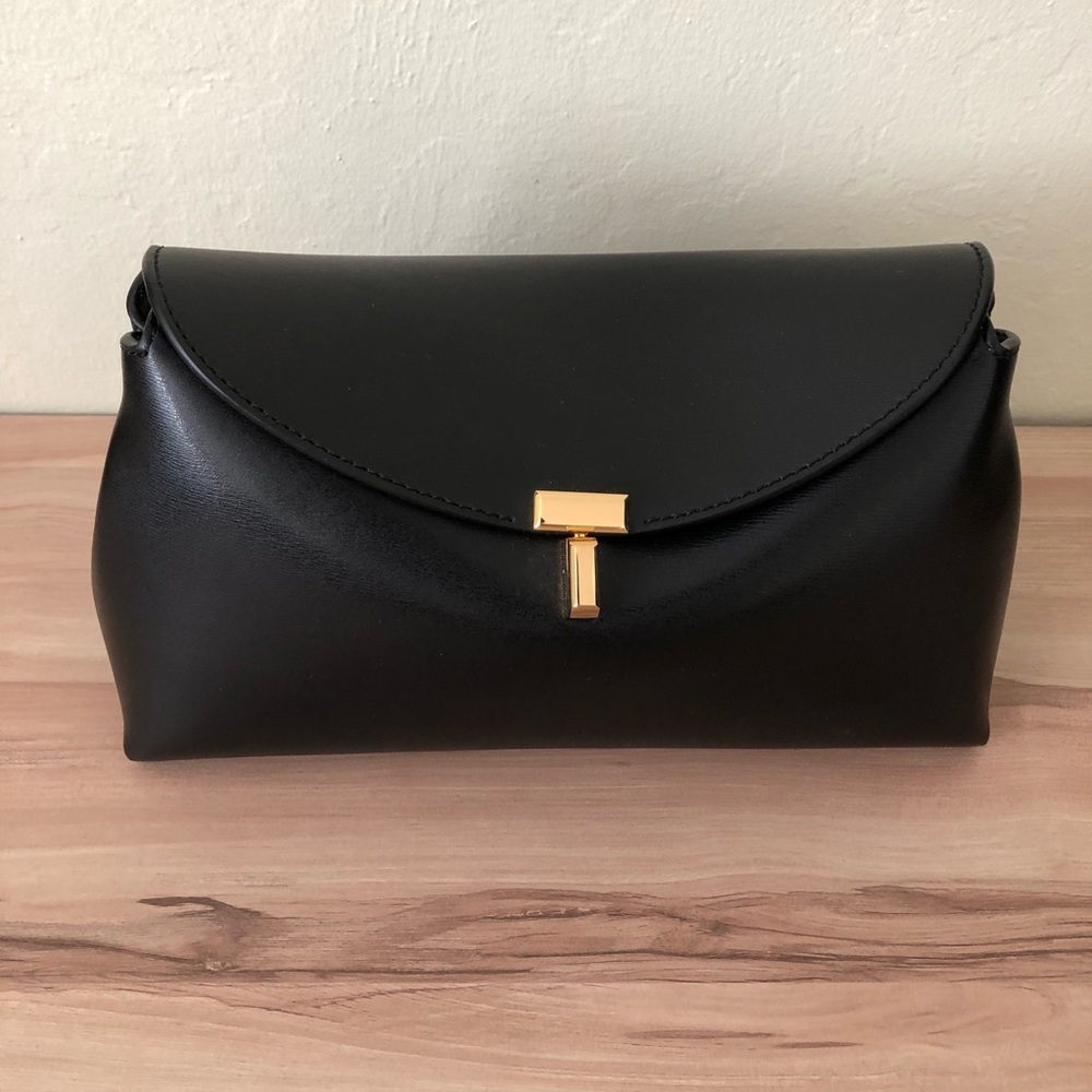 Toteme T lock leather clutch